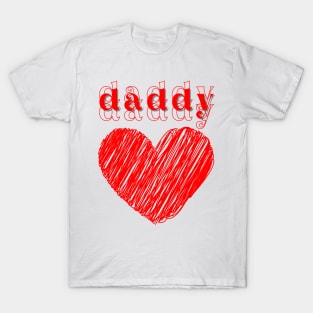 Family Matching Mommy Daddy Daughter Son Valentine Design T-Shirt